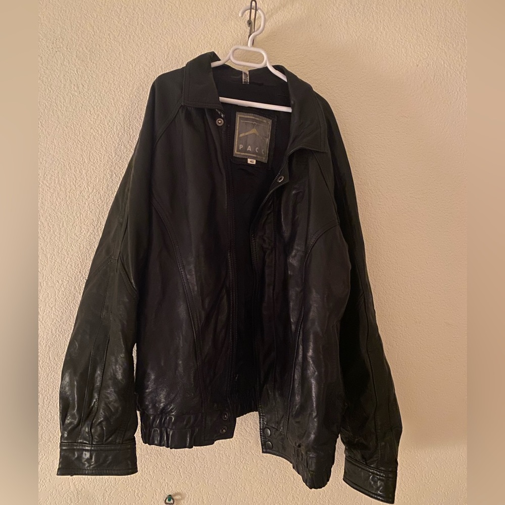 Vintage Leather Bomber jacket